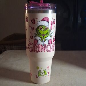 Grinch Christmas Tumbler with Flip Lid